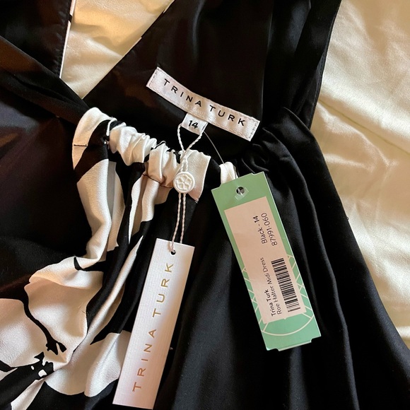 Trina Turk Midi Roe Shift Dress, Orig $298 Sz 14 - Picture 3 of 5